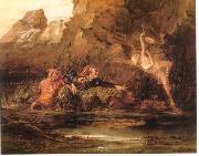 William Bell Scott Ariel and Caliban by William Bell Scott France oil painting artist